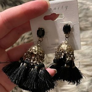 Black and gold earrings